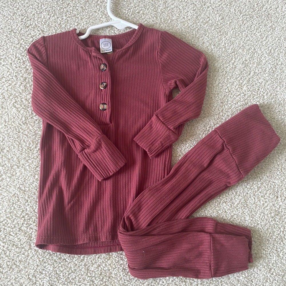 Lou Lou & Company Top & Bottom Set RIBBED 12-24 Month